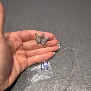 Stainless Butterfly Pendant Necklace